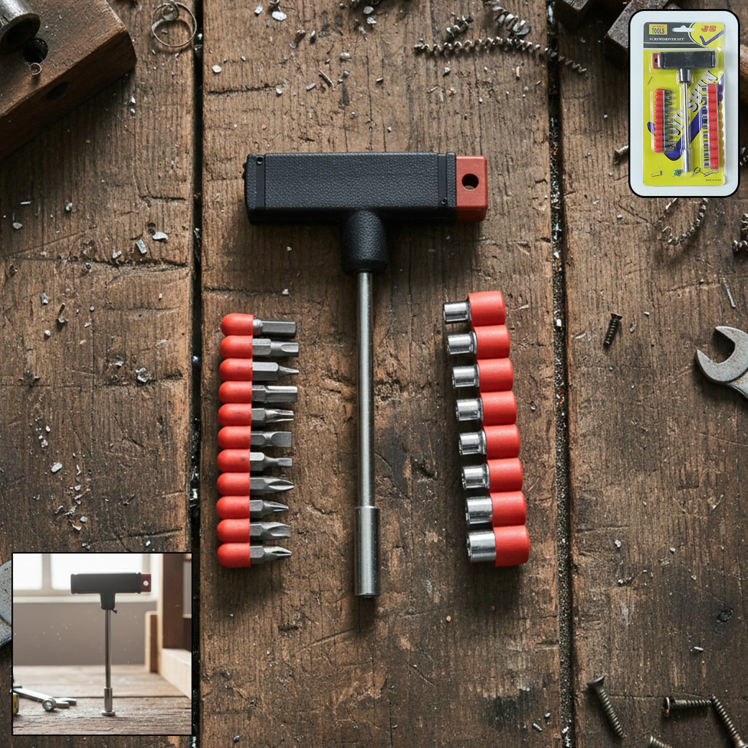 T Handle Screwdriver Tool Kit Set (1 Set)