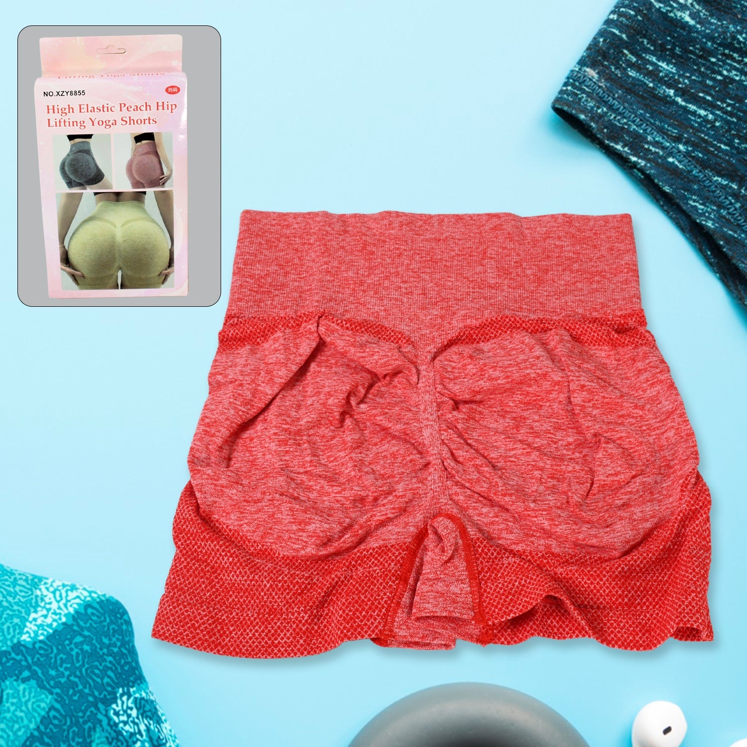 High Elastic Peach hip Lifting Yoga Shorts
