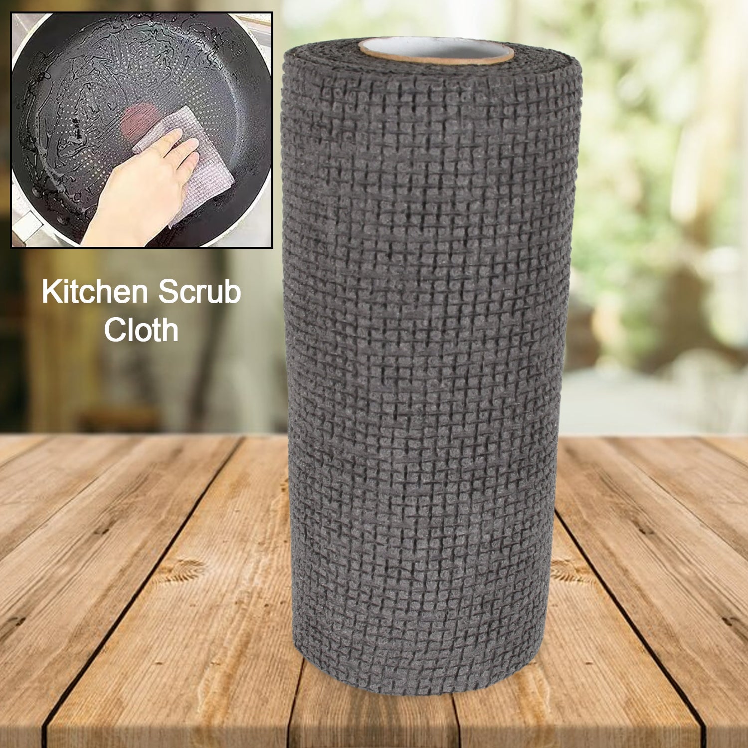 Durable Microfiber Kitchen Scrub Cloth (20×22cm, 1 Pc)