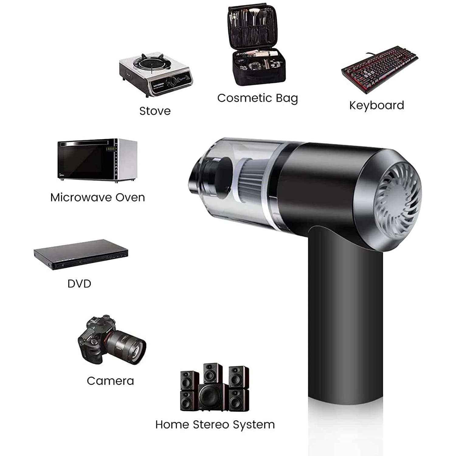 2 in 1 Wireless Vacuum Cleaner – 120W Handheld USB Rechargeable for Home & Car (1 Pc)
