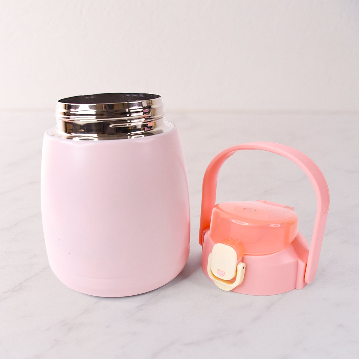 Stainless Steel Vacuum Insulated Water Bottle with Handle & Sticker (700 ML)