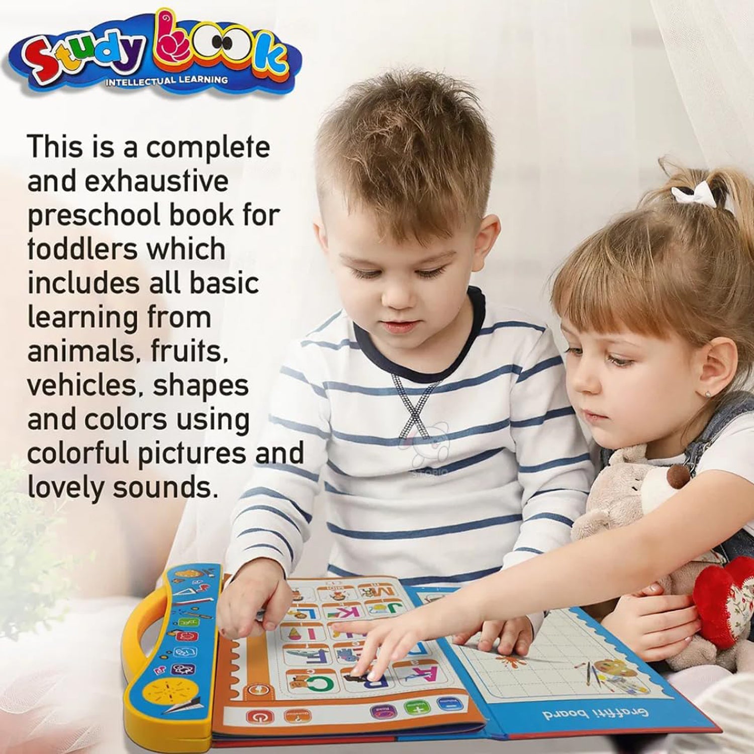 Musical Learning Study Book with Numbers, Letters
