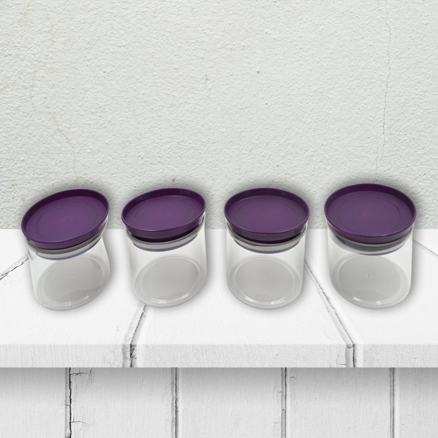 Airtight Plastic 4 Pc Storage Container Set, With Storage Container