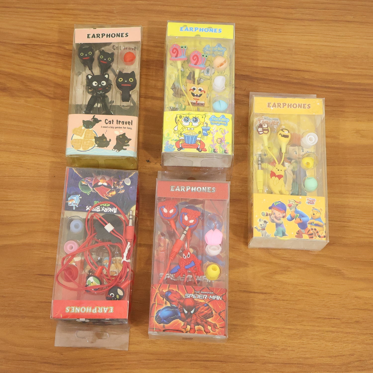 Kids Cartoon-Themed Wired Earphones (1 Pc)