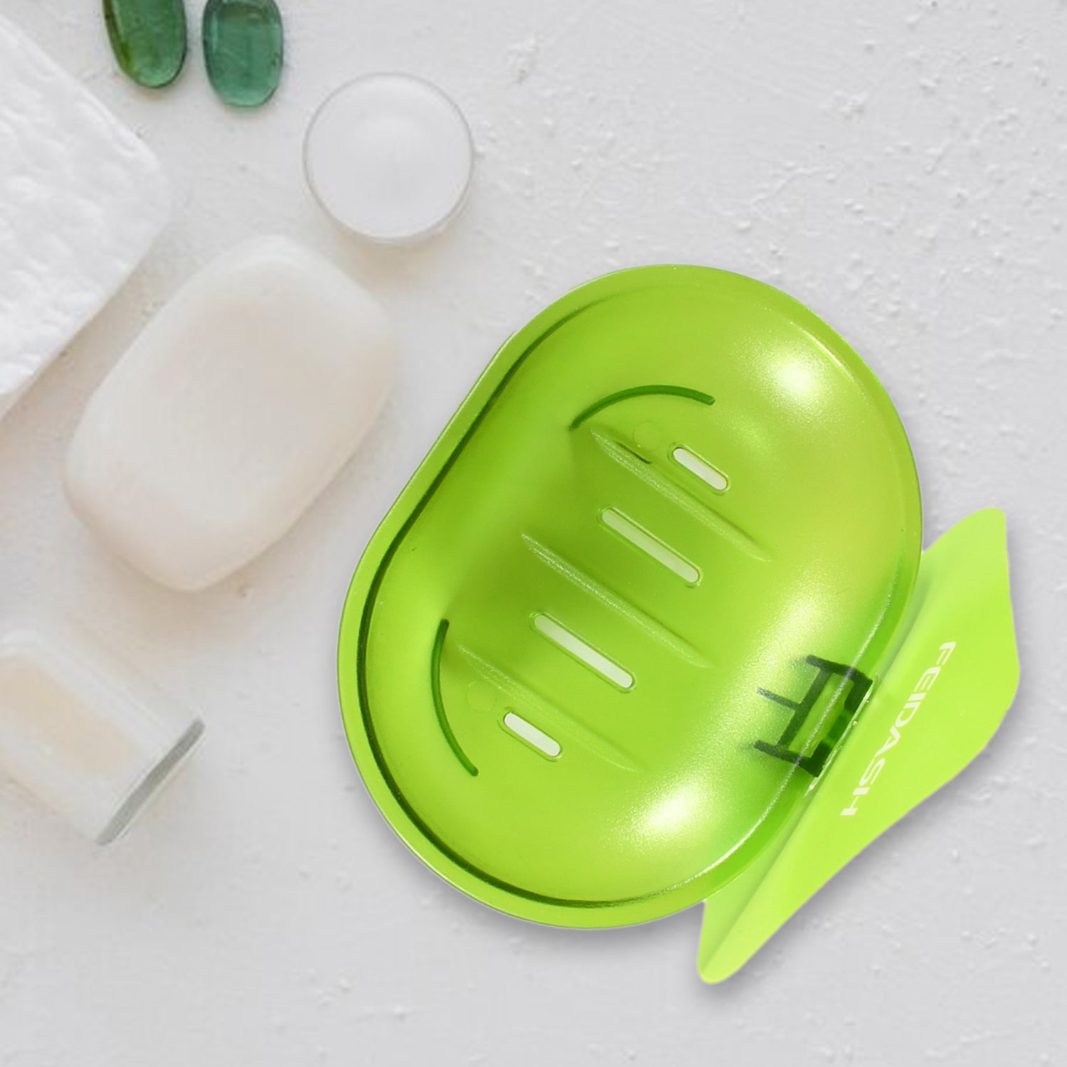 Wall-Mounted Plastic Soap Dish Holder for Bathroom & Kitchen
