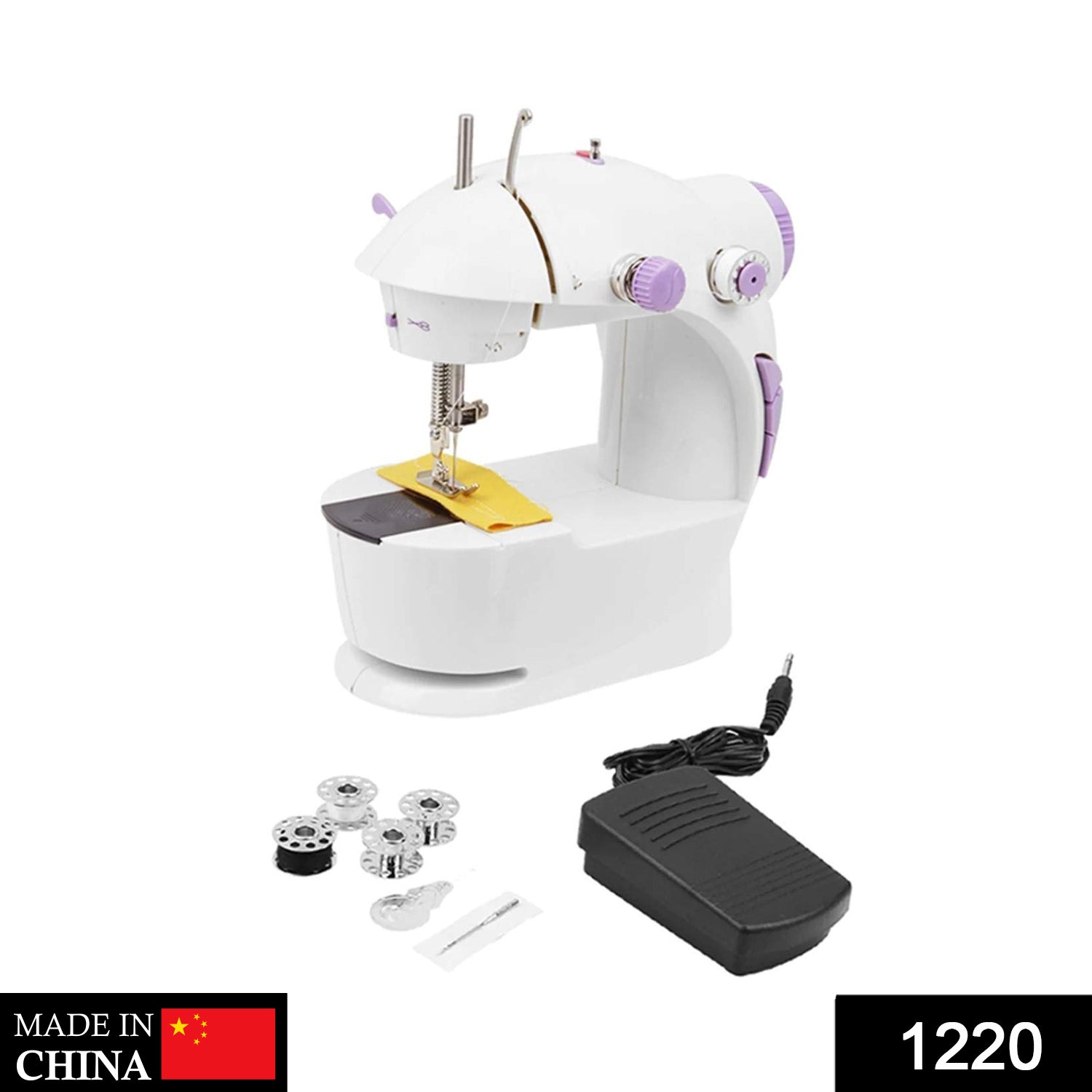 Compact hand-held sewing machine