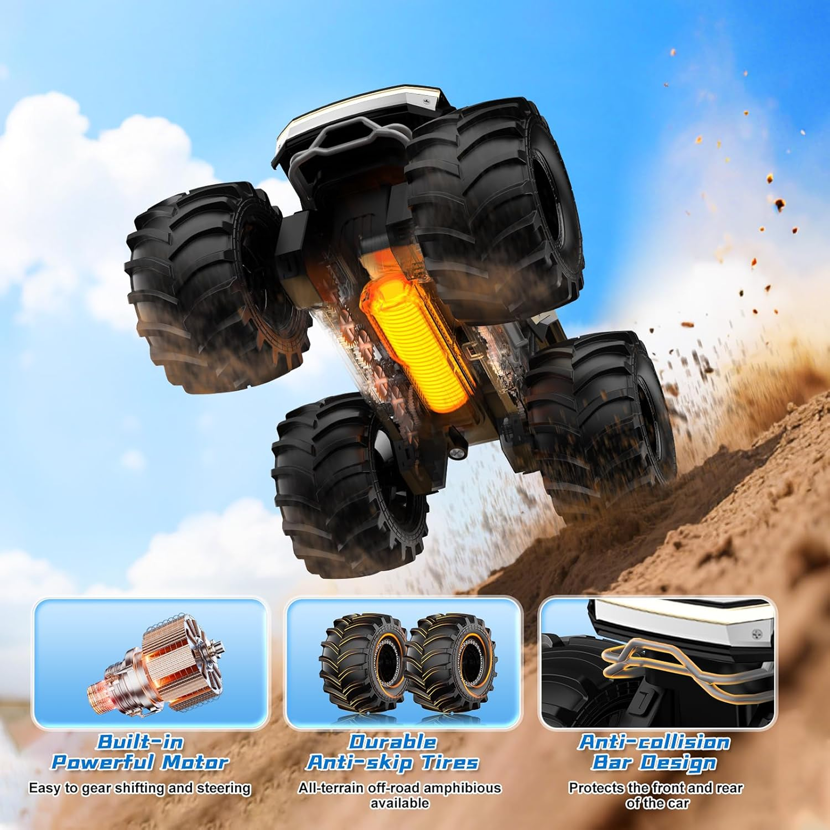 Funwoods Free-Wheel Racing Jeep Toy Car - (1 Pc)