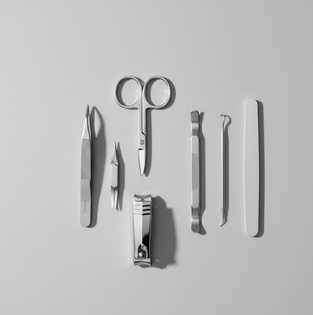 6-in-1 Professional Nail Care Kit: Clippers, Scissors & More Nail (Travel or Home)