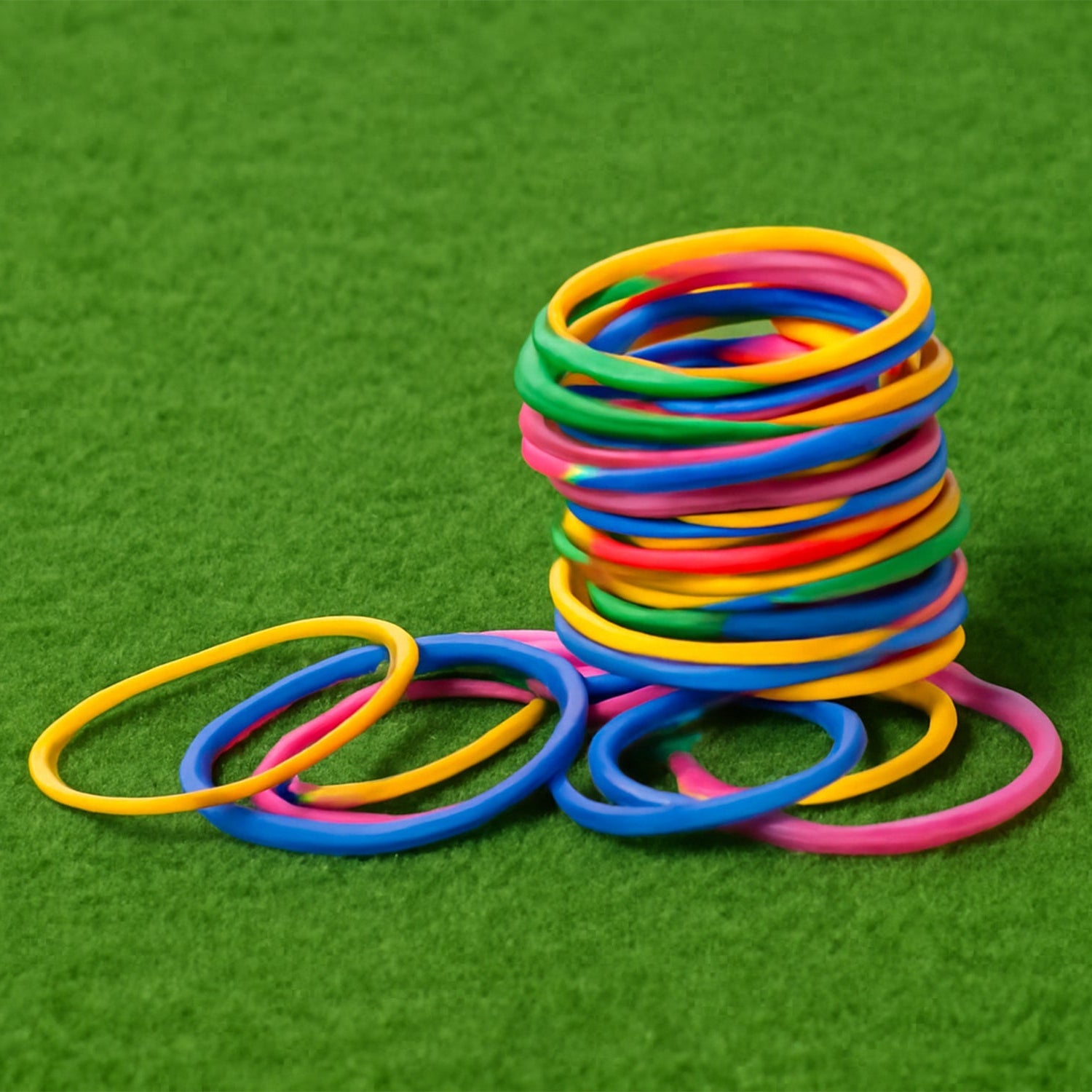 RUBBER BAND FOR OFFICE/HOME AND KITCHEN ACCESSORIES ITEM PRODUCTS, ELASTIC RUBBER BANDS, FLEXIBLE REUSABLE NYLON ELASTIC UNBREAKABLE, FOR STATIONERY, SCHOOL MULTICOLOR, Hair accessories
