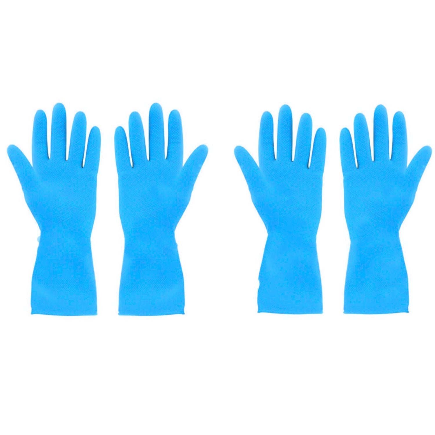 2-Pair Large Blue Multipurpose Gloves – Ideal for Washing, Gardening & Cleaning