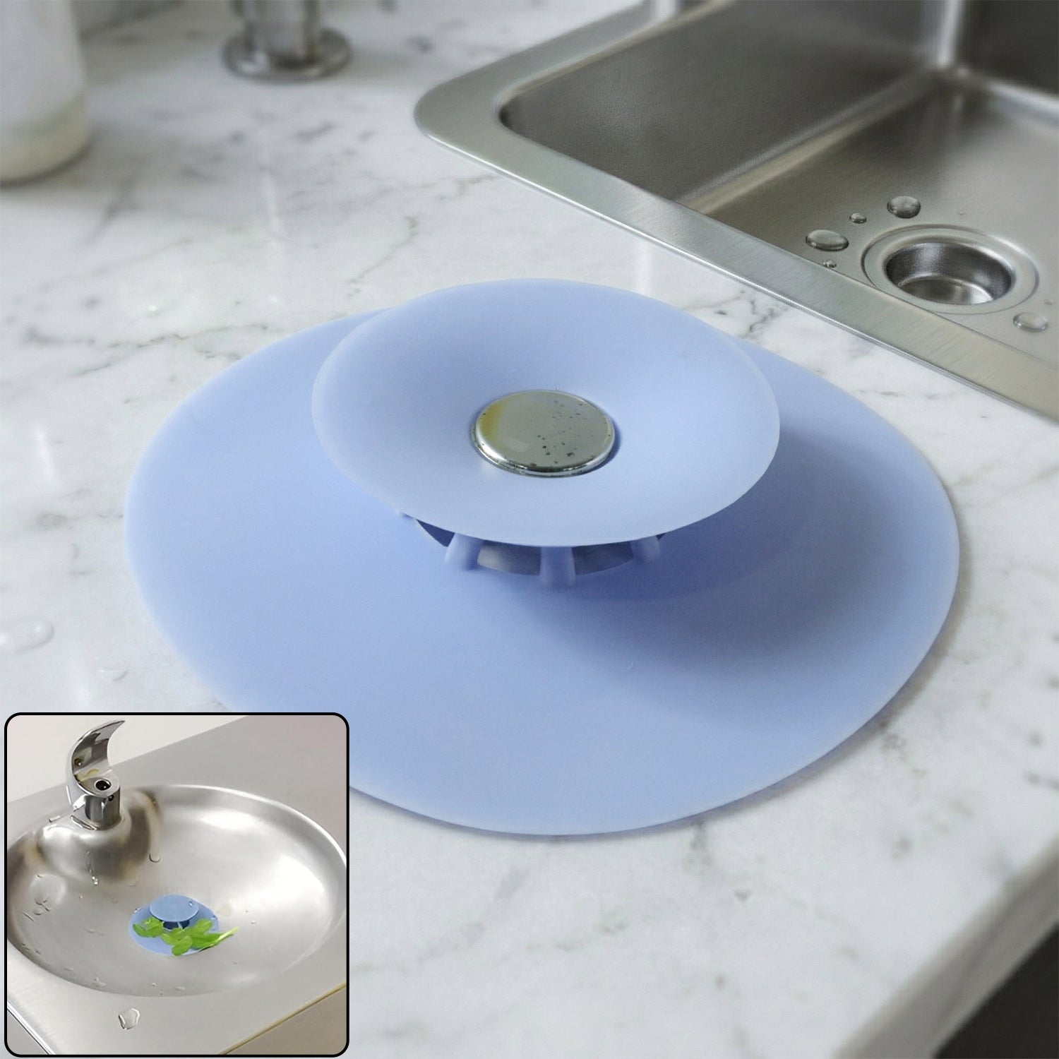 Silicone sink drain cover