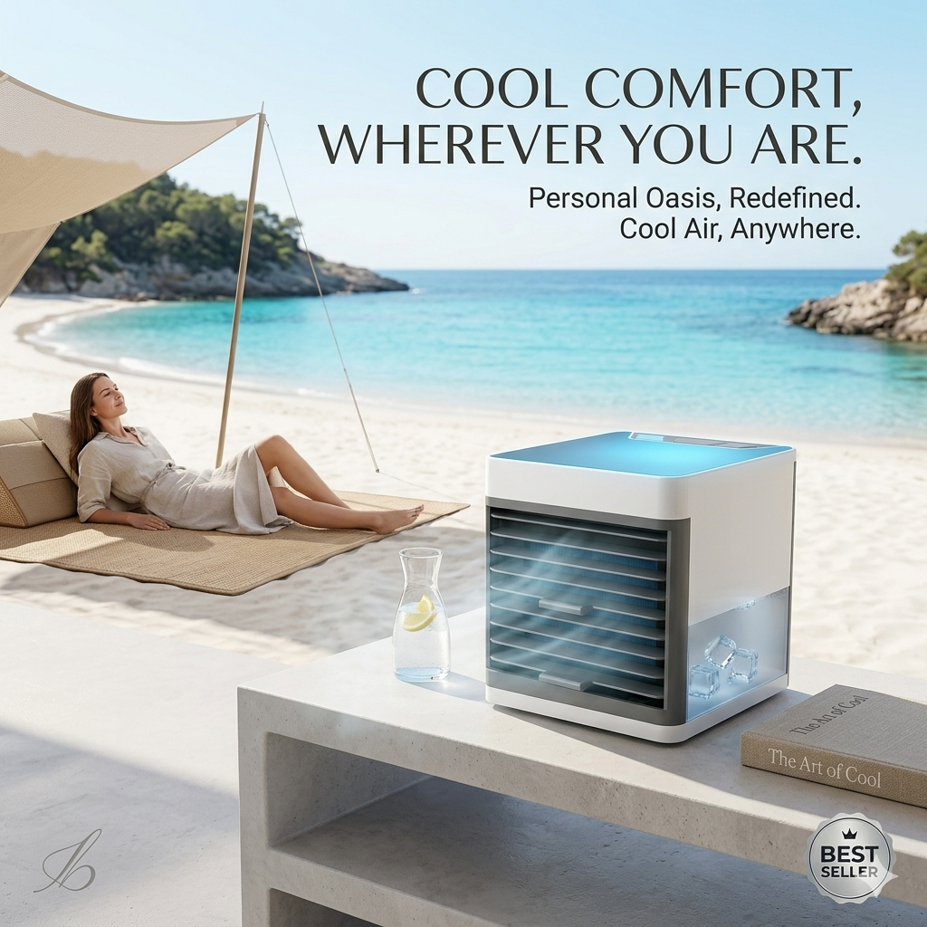 Mini Portable Air Cooler with LED Light & Water Fill