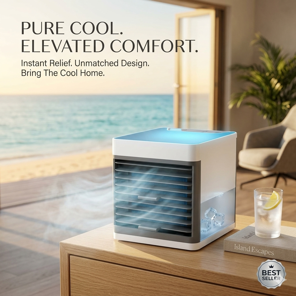 Mini Portable Air Cooler with LED Light & Water Fill
