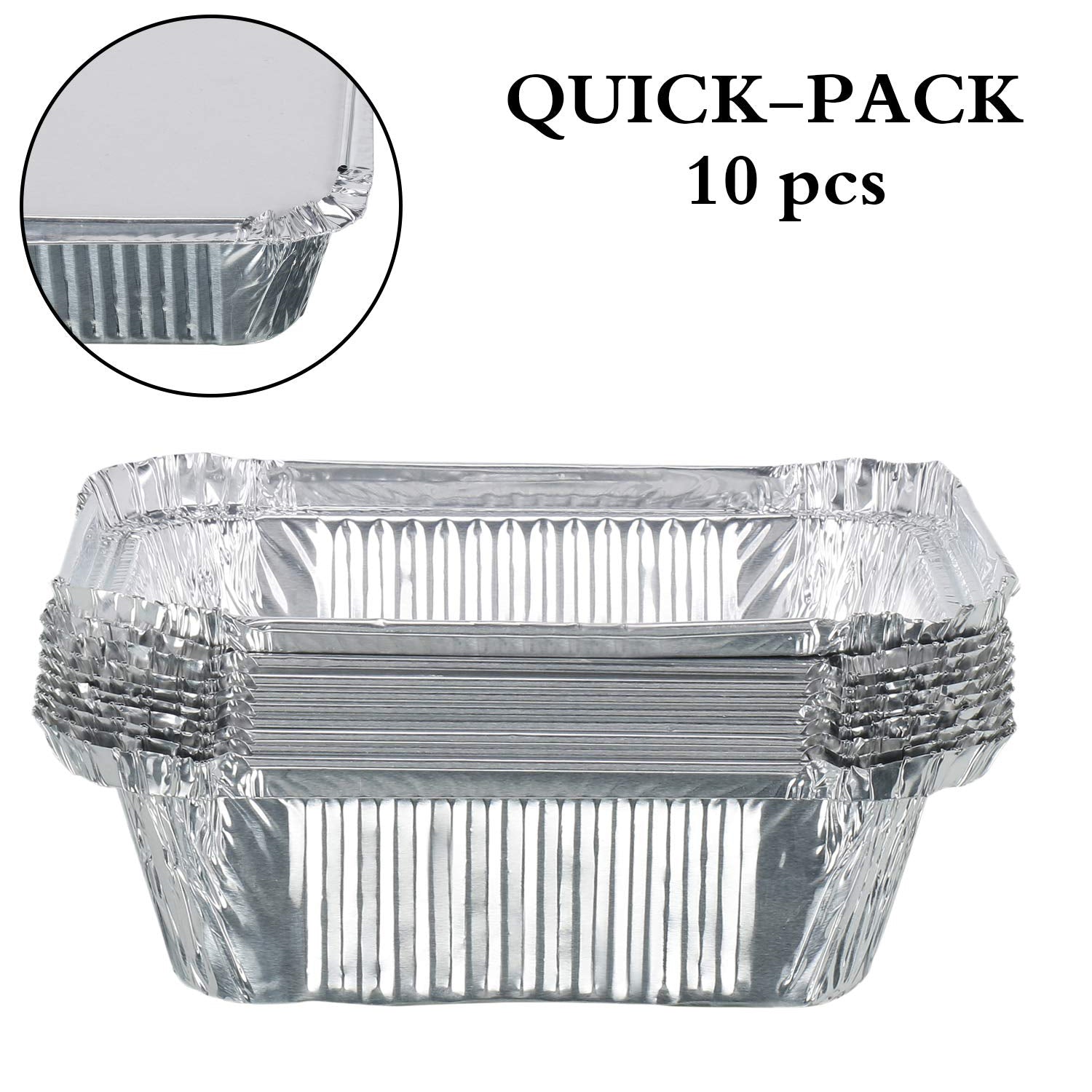 Freshee Aluminium Food Container with Lid — 450 ml — 10 Pc