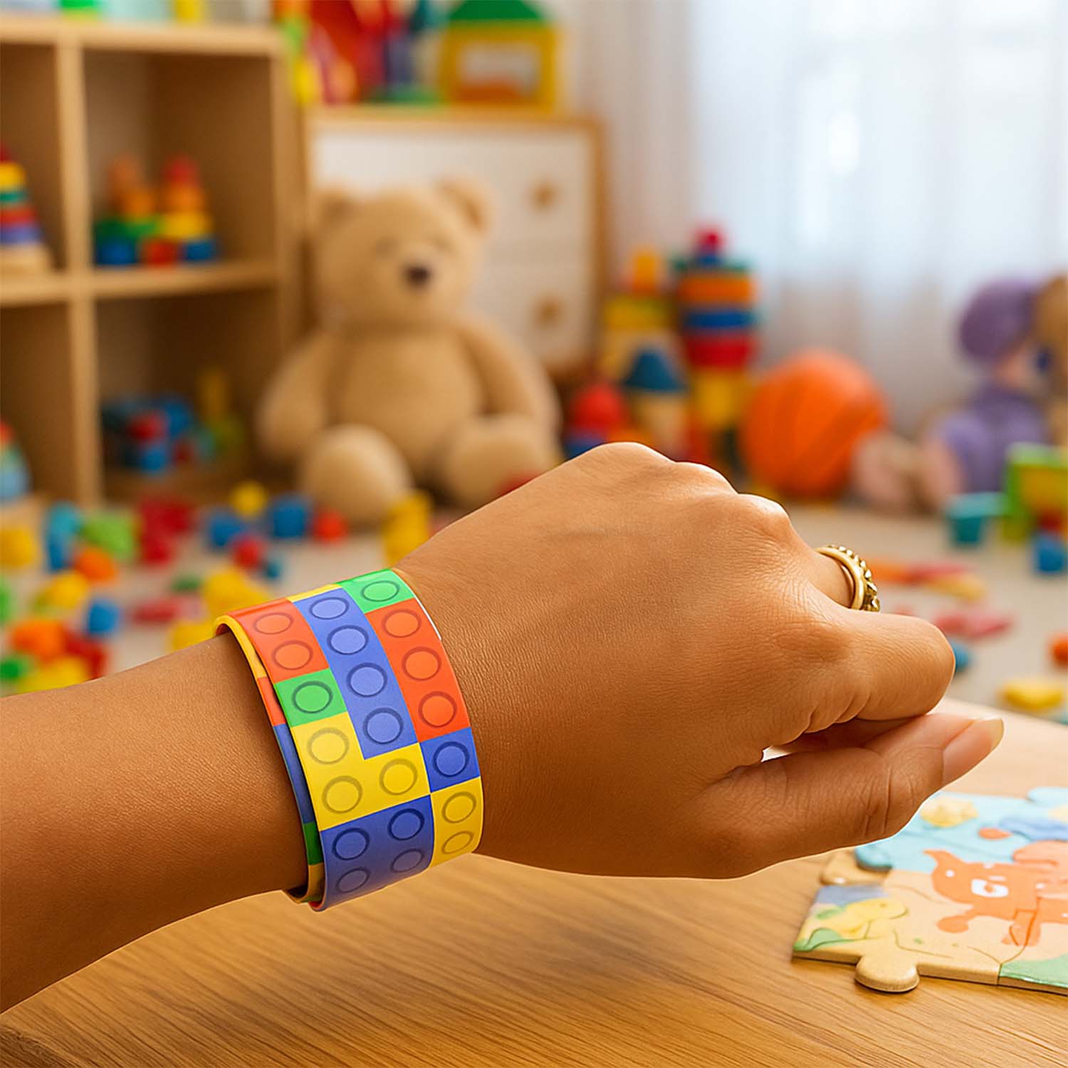 Colorful Snap Slap Bracelet Toy (1 Pc )