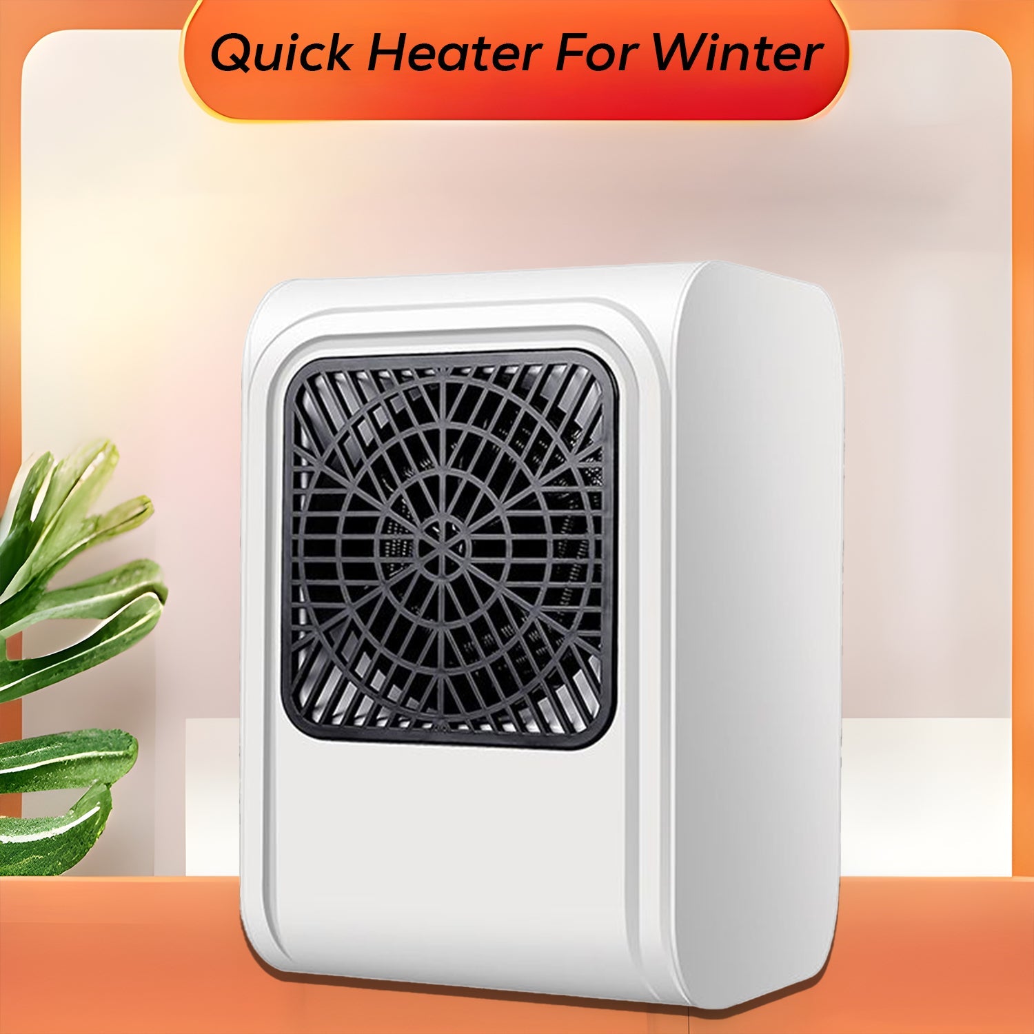 Room Heater 220V Brown Box Heater with Plug for Office & Bedroom Use